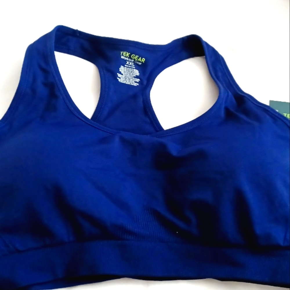 NWT* CHANDLER NAVY XXL TEK GEAR SPORTS BRA